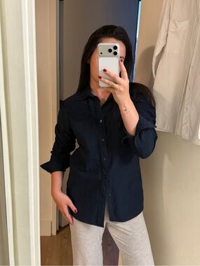 Classic Navy Shirt - Uniqlo slim fit size M